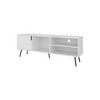 63" Melamine Multistorage TV Stand with Door, Open Storage, Conical Legs, and Scratch-Resistant Surface for Living Room and Bedroom - 2 of 4