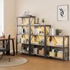 COZONY 3/4/5-Tier Industrial Bookshelf with LED Lights — Metal Open Shelf Bookcase, Heavy Duty Tall Storage for Bedroom, Office & Living Room - 2 of 4