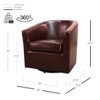 New Pacific Direct Hayden Swivel Bonded Leather Chair - 2 of 3