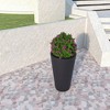 LeisureMod Pebble Fiberstone and MGO Clay Planter Tapered Round Planter Pot for Indoor and Outdoor - image 4 of 4