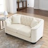 59" Chesterfield Velvet 2-Seater Sofa,Luxury Tufted Loveseat with Nailhead Trim for Living Room,Bedroom or Apartment-Baofuwish - 3 of 4