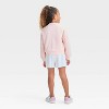 Toddler Girls' "Happy Heart" French Terry Valentine's Day Striped Shorts Set - Cat & Jack™ Pink/Off-White - 2 of 4