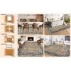 Vintage Machine Washable Area Rug for Living Room Non Slip Distressed Floral Printed Carpet - 3 of 4