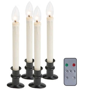 Plow & Hearth Adjustable Window Hugger Candles, Set of 4 with Remote - 1 of 2