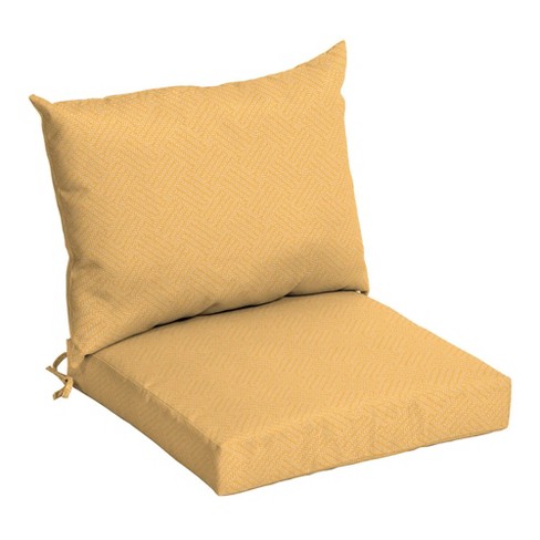 Arden Selections Outdoor Dining Chair Cushion Set Yellow Shirt Texture Target