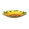 18" Hand Painted and Embossed Shaped Bird Bath, Sunflower - 2 of 4