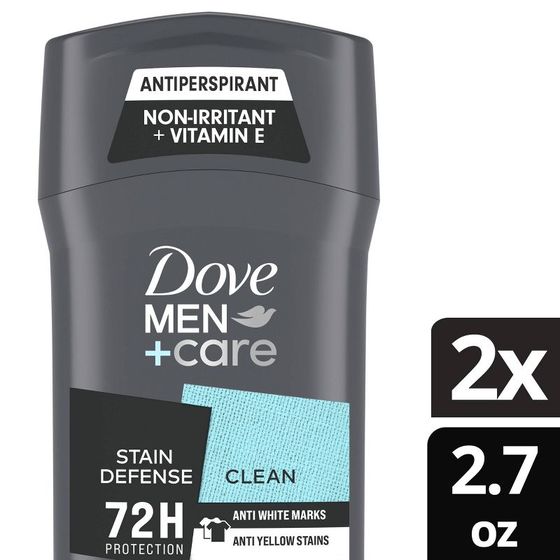 Dove Men+Care Stain Defense Clean Deodorant - 2.7oz/2ct, 1 of 9