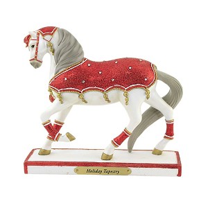 Trail Of Painted Ponies 6.5 Inch Holiday Tapestry Horse Christmas Figurines - 1 of 3