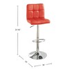 Poundex,Adjustable Height & Swivel Barstool in Faux Leather - 3 of 4