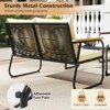 Tangkula Set Of 4 Wicker Patio Furniture Set Outdoor Conversation Set w/ Tempered Glass Coffee Table Rattan Cushioned Chairs with Acacia Wood Armrests - 2 of 4