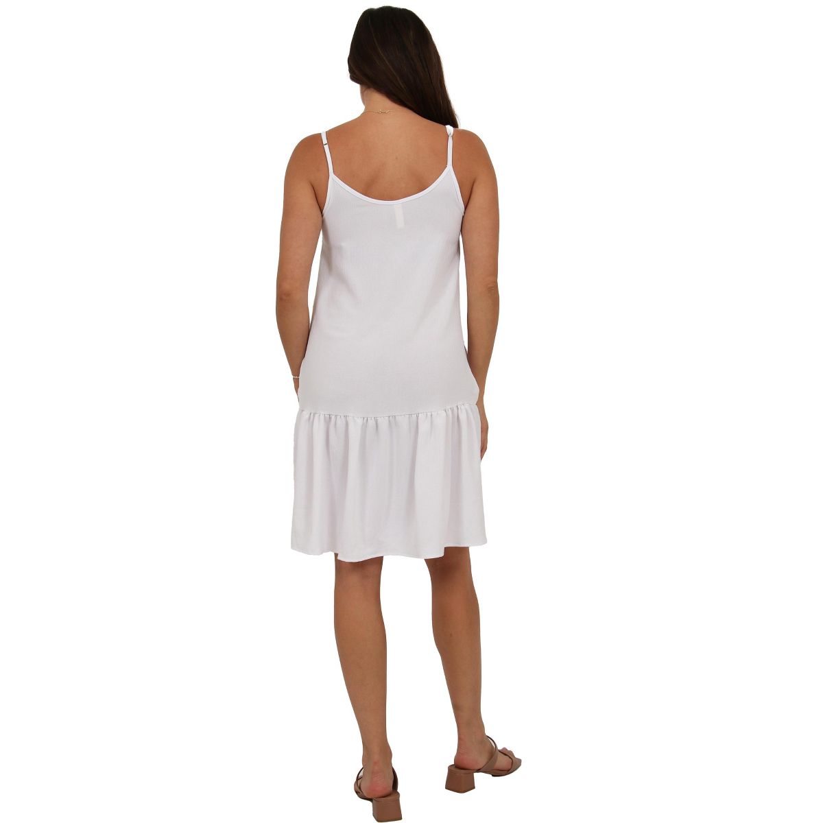 Womens Essential Scoop Neck Spaghetti Strap Pocket A Line Mini Dress - 24seven Comfort Apparel™ - thumbnail 8