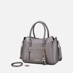 MKF Collection Valeria Vegan Leather Women's Satchel Bag with Keyring by Mia K - 1 of 4