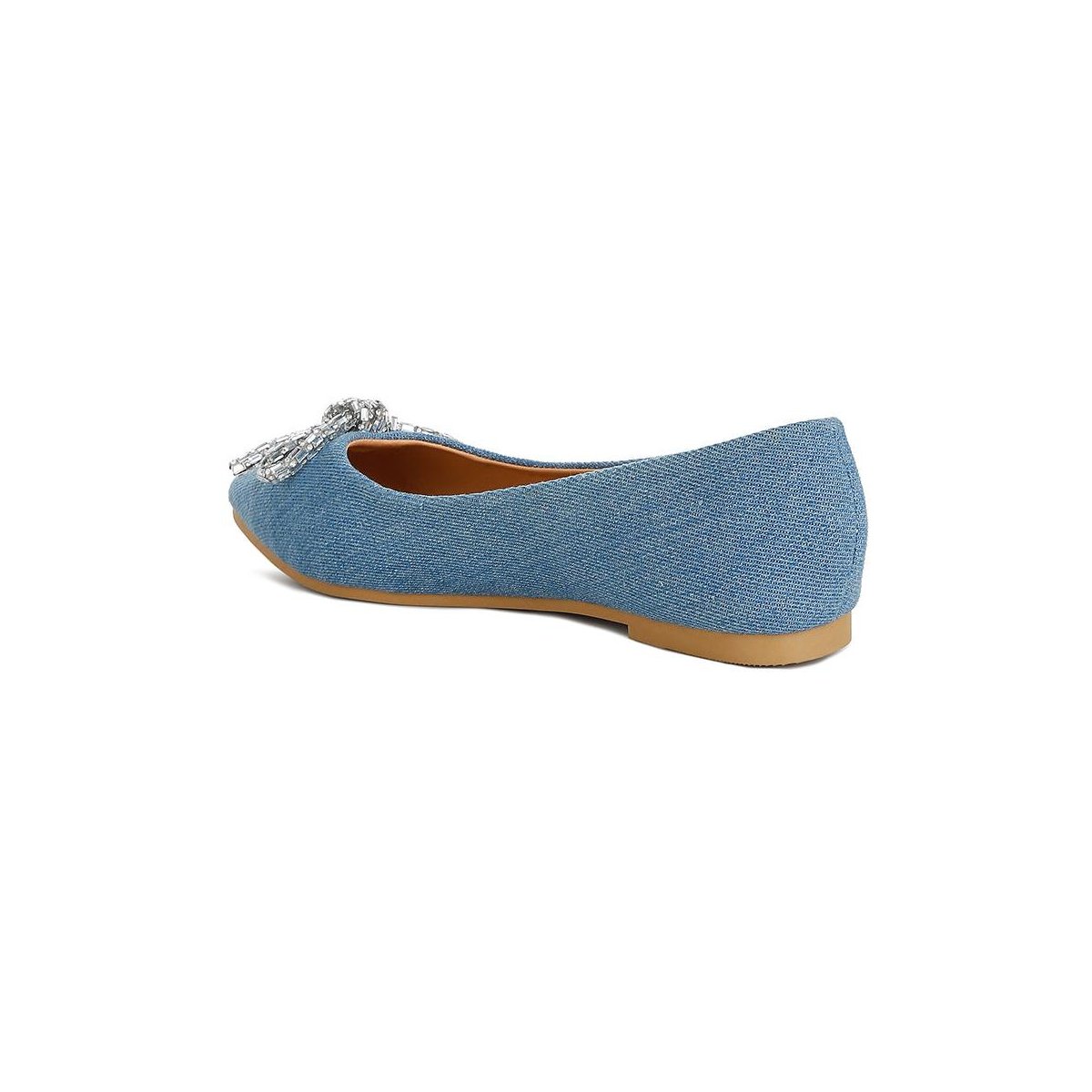 Обувь London Rag Womens Ellerby Embellished Bow Detail Ballet Flats 7 — фото 6