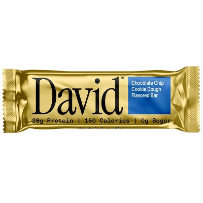 David Protein Bars with 28g Protein - Chocolate Chip Cookie Dough Flavor - 12ct