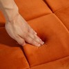 VYNXARIA Exquisite Orange Velvet Storage Footstool for Bedroom with Safety Hinges - 4 of 4