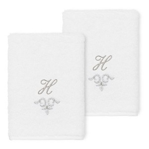 Linum Home Textiles 100% Turkish Cotton MONICA 2PC Embellished Washcloth Set - 1 of 1