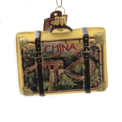 Holiday Ornaments 2.75" China Suitcase Travel Vacation  -  Tree Ornaments