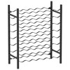 vidaXL Wine Rack for 48 Bottles Black Metal - 2 of 4