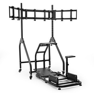 Dardoo Adjustable Racing Simulator Cockpit with Triple Monitor Stand Compatible with Logitech G29/G923&Thrustmaster T150/T248,No electronic equipment - 1 of 4