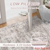Vintage Area Rug 5x7 /6x9 Boho Washable Rug, Soft Thin Non Slip Low Pile Carpet, Distressed Floral Printed Floor Carpet - 4 of 4