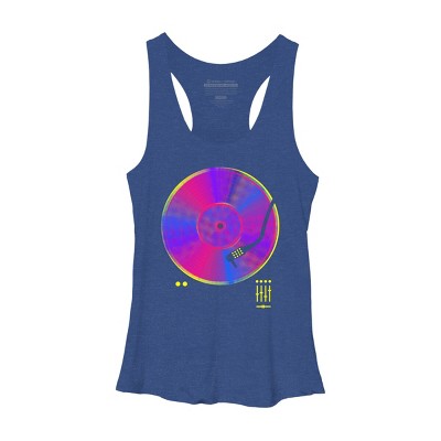 Women's Design By Humans Retro Vinyl By clingcling Racerback Tank Top