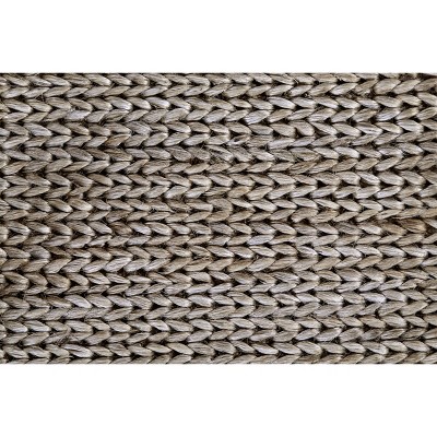 Durham Smoke Gray Handwoven Jute-Cotton 8' x 10' Area Rug
