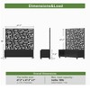 47-in H x 47-in L x 16-in W Black Metal Planter with Trellis ( Wide Street ) - 2 of 4