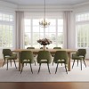 Modern Upholstered Dining Room Chairs Set of 8, Armchairs for Dining Table with Comfortable Padded Seats and Black Metal Legs - Panipeachy - 2 of 4
