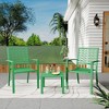 3-Piece All-Iron Patio Bistro Set - Space-Saving, UV-Resistant, 330lb Capacity, Vibrant Colors for Balcony/Garden - 2 of 4