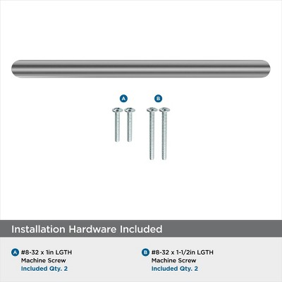 Polished Chrome 6.75" Modern Bar Pull with Mounting Hardware