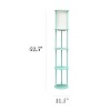 62.5" Round Modern Shelf Etagere Organizer Storage Floor Lamp with 2 USB Charging Ports and 1 Charging Outlet - Simple Designs - image 3 of 4