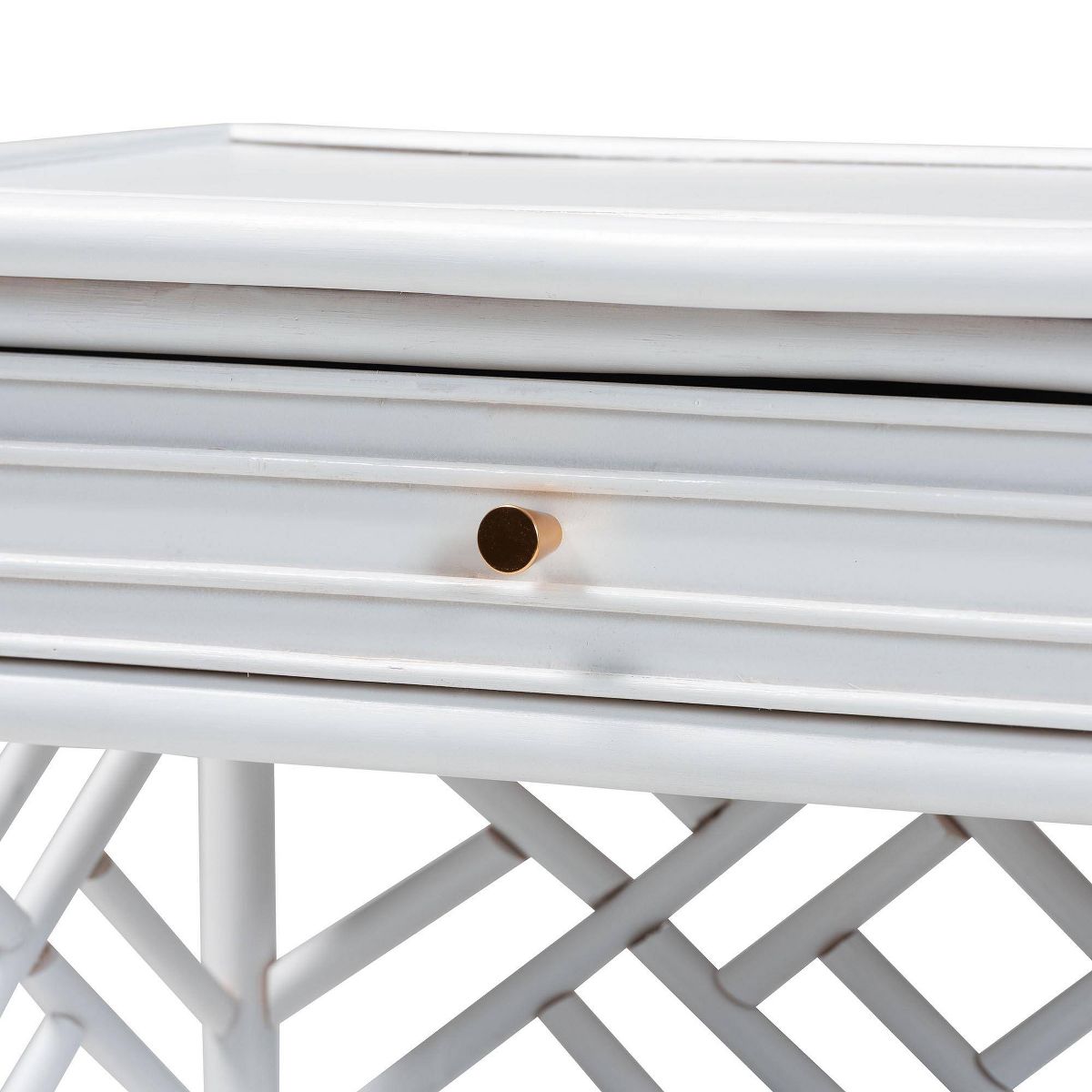 bali & pari Tiaret Natural Rattan Nightstand with Drawer and Shelves White - thumbnail 10
