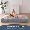 MAXYOYO Giant Bean Bag, Faux Fur Convertible Beanbag Folds from Lazy Chair to Floor Mattress Bed, Grey - 4 of 4