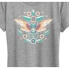 Women's - Instant Message - Boho Cicada Flowers Short Sleeve Graphic T-Shirt - 2 of 4