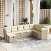 vidaXL 8 Piece Patio Sofa Set with Cushions Beige and Cream Poly Rattan - Without Storage - 2 of 4