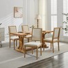 NicBex Set of 2 French Country Dining Chairs, Carved Solid Wood Frame, Square Upholstered Back Kitchen Side Chairs for Living/Dining Room - 2 of 4