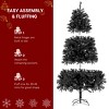 GlasFlength Artificial Trees Premium PVC Full Christmas Tree with Iron Stand Fashion Design for Holiday Decor, Black, 49.21"*49.21"*82.67" - 4 of 4
