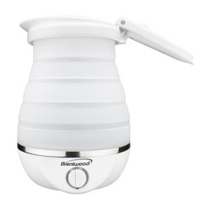 Brentwood Dual Voltage 3.3 Cup Collapsible Travel Kettle in White - 1 of 4