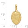 Black Bow Jewelry 14k Yellow Gold Police officer Badge Pendant - 4 of 4