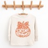 Pumpkin Doily Coquette - Youth Long Sleeve Graphic T-Shirt and Toddler Long Sleeve Graphic Tee - 2 of 3