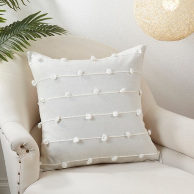 Light Blue Knotted Line 22" Square Throw Pillow