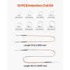 VEVOR 10Pcs Magnetic Induction Heater Coil, Inductor Heat Accessories,Mini Heater Coil Kit with Flexibility,8 Coils +1 U-Shaped + 1 Free Forming,Beige - 3 of 4