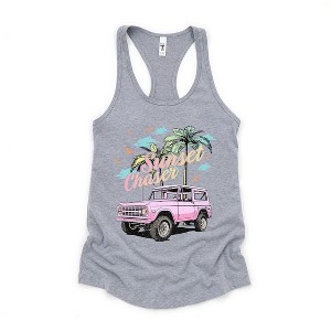 Simply Sage Market Women's Sunset Chaser Jeep Graphic Racerback Tank - 1 of 3