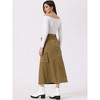 INSPIRE CHIC Women's Midi Trendy Y2K Zip High Waisted Straight Long Skirt - 3 of 4