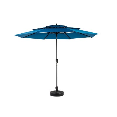 Cesicia Aluminium 10ft 3 Tier Auto-tilt Umbrella ,Outdoor Patio Umbrella (Base Not Included)