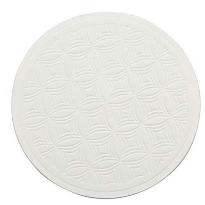 TravelWell Set of 500 Embossed Round 3.54-inch Diameter Non Slip Drink White Paper Coasters