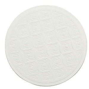 TravelWell Set of 500 Embossed Round 3.54-inch Diameter Non Slip Drink White Paper Coasters - 1 of 4