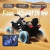 JOYRACER 24V Kids Ride-On ATV Toys,  Extra Large Electric 4-Wheeler Cars W/Remote, Storytelling function, Music, Bluetooth, USB & MP3 for Kids - 2 of 4