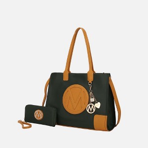 MKF Collection Louise Women’s Tote Bag and Wallet Set by Mia K- Olive Mustard - 1 of 4