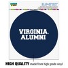 University of Virginia Alumni Automotive Car Window Locker Circle Bumper Sticker - 3 of 4
